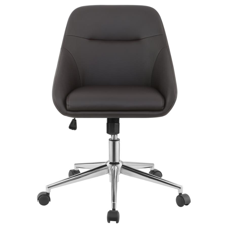 Jackman Upholstered Adjustable Home Office Desk Chair Brown – 801426