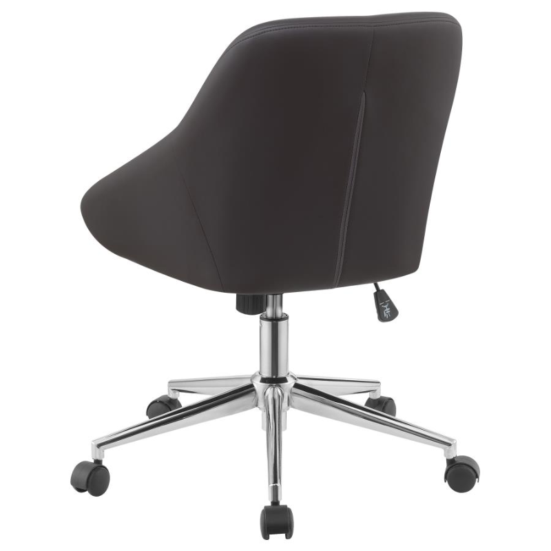 Jackman Upholstered Adjustable Home Office Desk Chair Brown – 801426