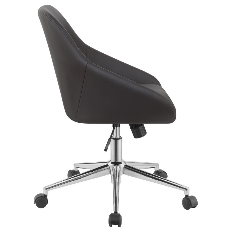 Jackman Upholstered Adjustable Home Office Desk Chair Brown – 801426