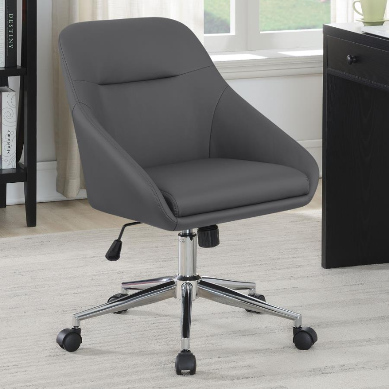 Jackman Upholstered Adjustable Home Office Desk Chair Grey – 801422