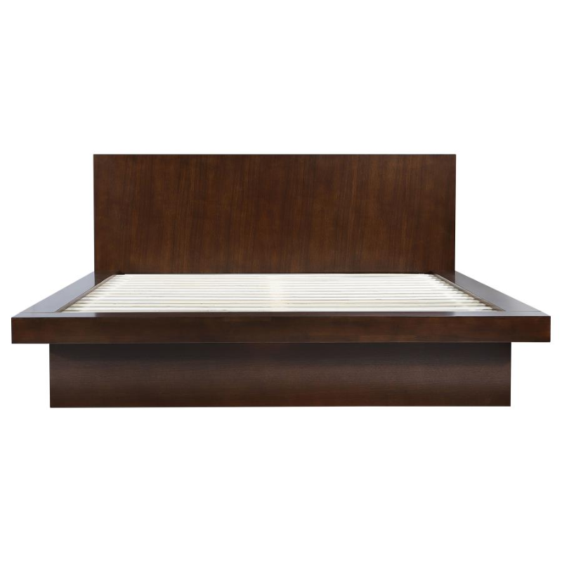 Jessica Cappuccino LED Panel Contemporary Bed Frame - 200711Q