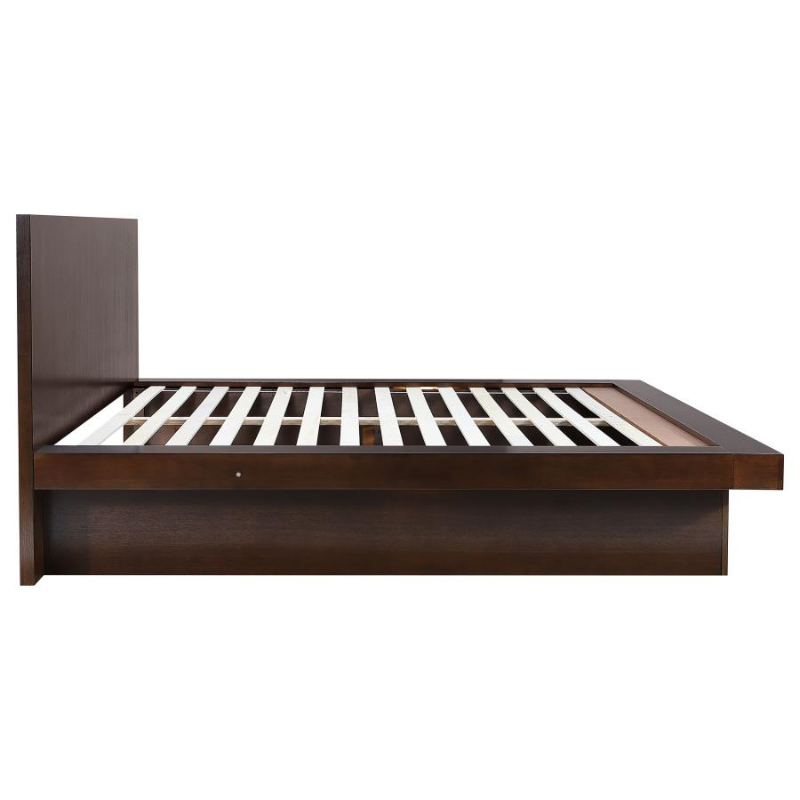 Jessica Cappuccino LED Panel Contemporary Bed Frame - 200711Q