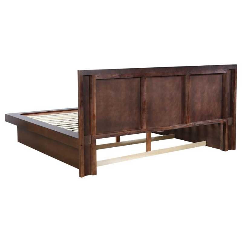 Jessica Cappuccino LED Panel Contemporary Bed Frame - 200711Q