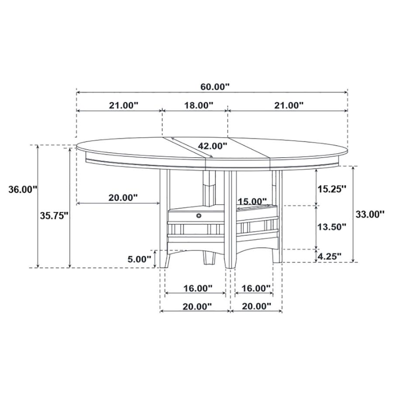 Lavon 5-Piece Oval Counter Height Dining Set Espresso – 102888-S5