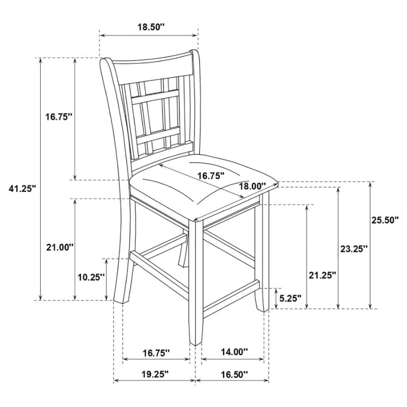 Lavon 5-Piece Oval Counter Height Dining Set Espresso – 102888-S5