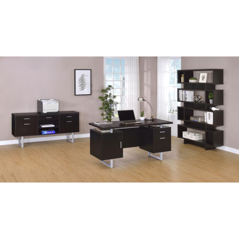 Lawtey 5-Drawer Home Office Storage Credenza Cappuccino – 801522