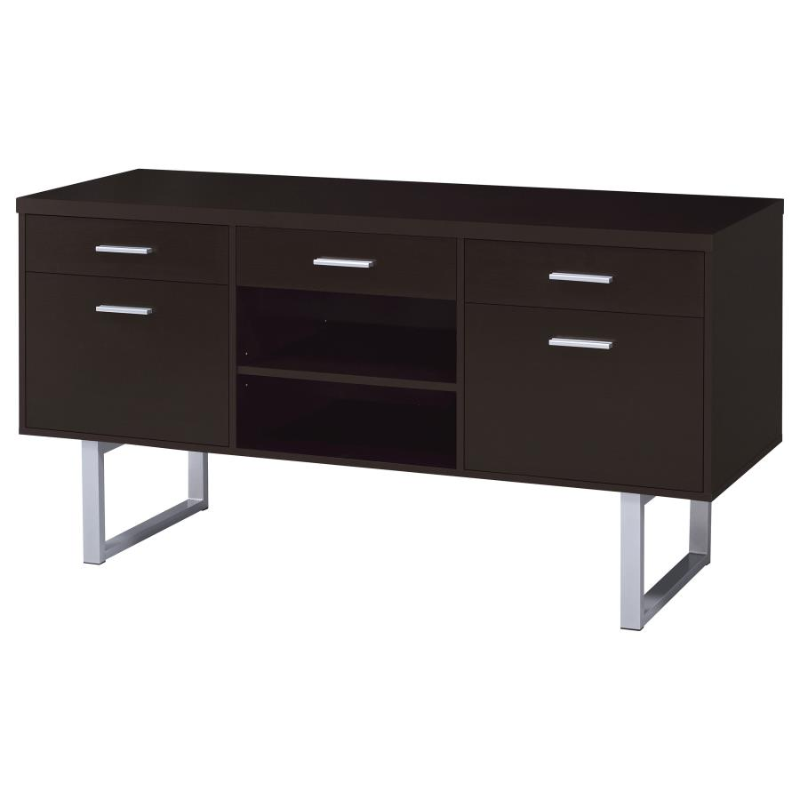 Lawtey 5-Drawer Home Office Storage Credenza Cappuccino – 801522