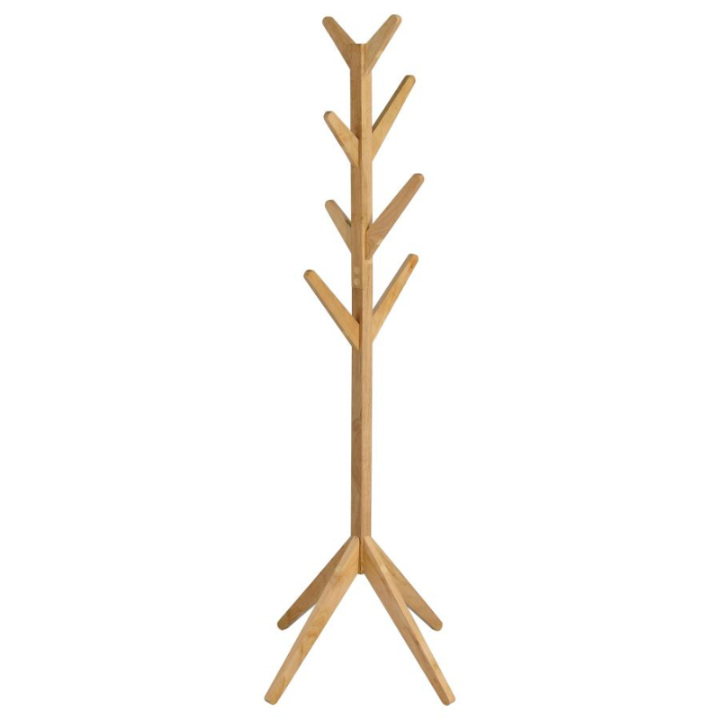 Margaret Collection 8-Hook Solid Wood Coat Rack Natural Oak - 983271