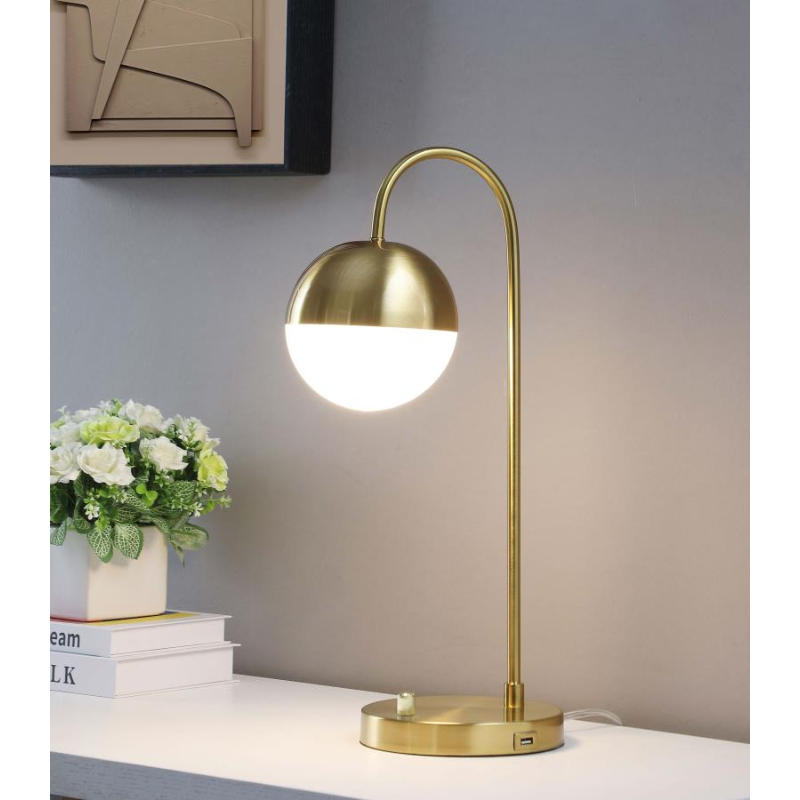 Merrick Spherical Arched Bedside Table Lamp Gold - 920216