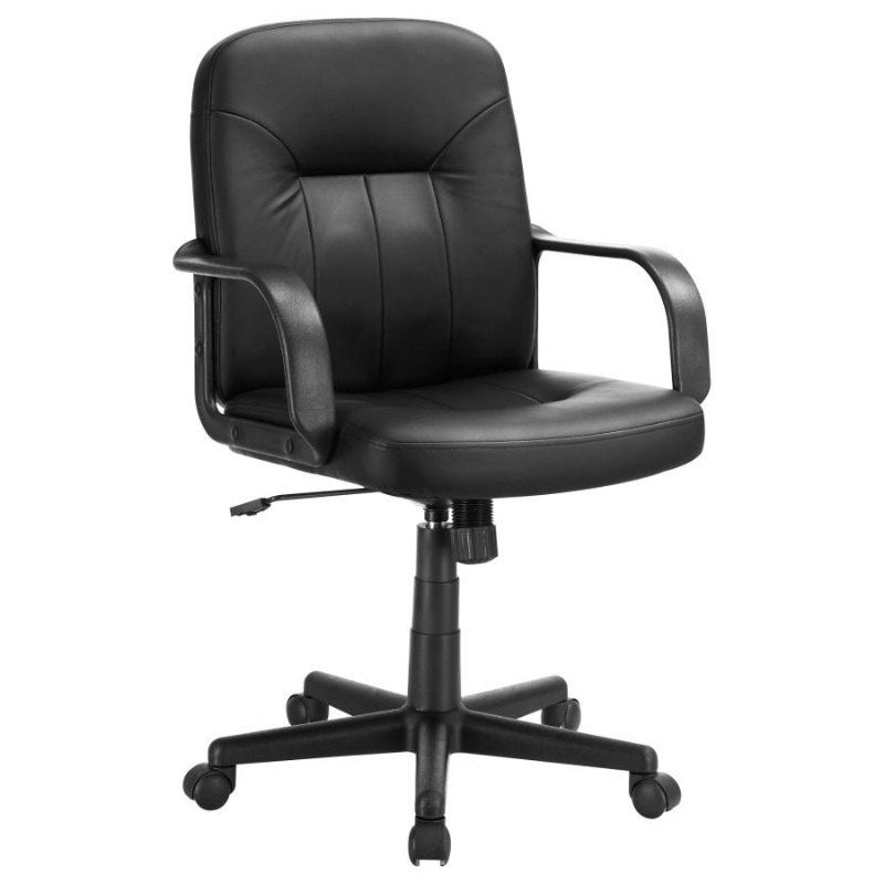 Minato Upholstered Adjustable Home Office Desk Chair Black – 800049