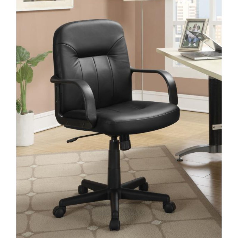 Minato Upholstered Adjustable Home Office Desk Chair Black – 800049