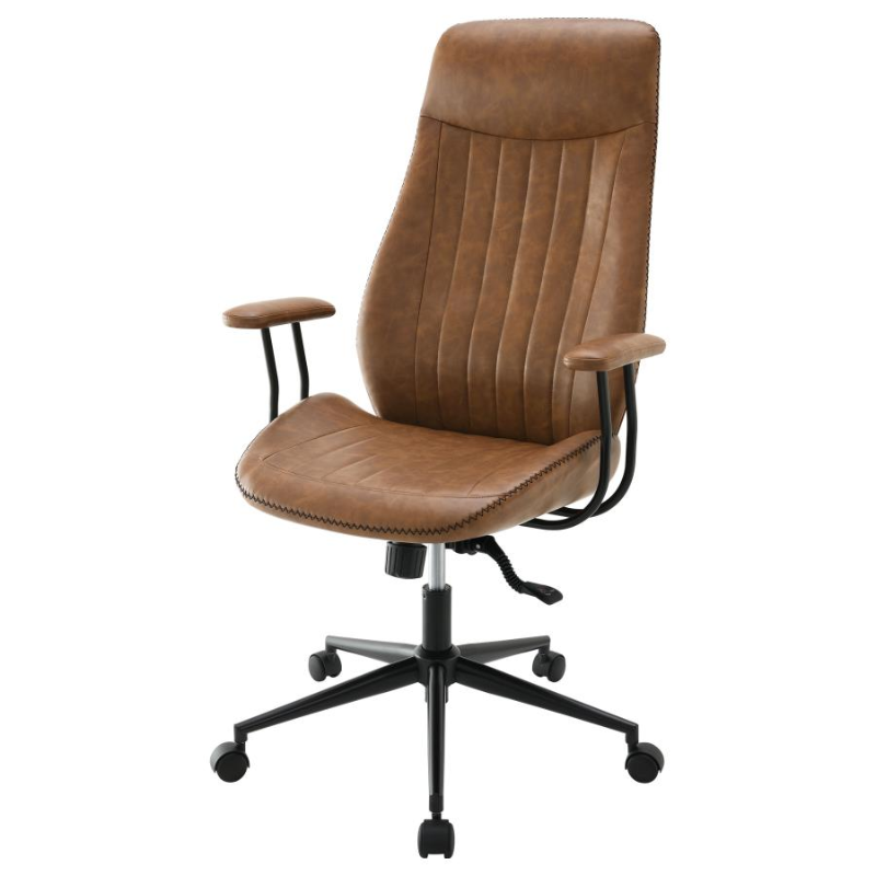 Ranger Upholstered Adjustable Home Office Desk Chair Brown – 801941