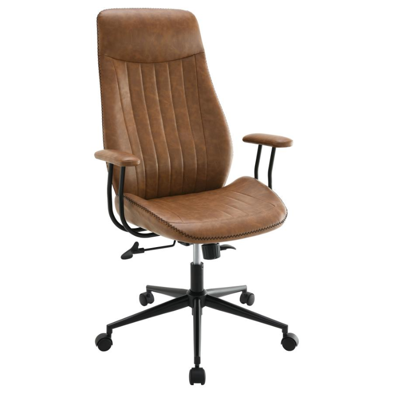 Ranger Upholstered Adjustable Home Office Desk Chair Brown – 801941