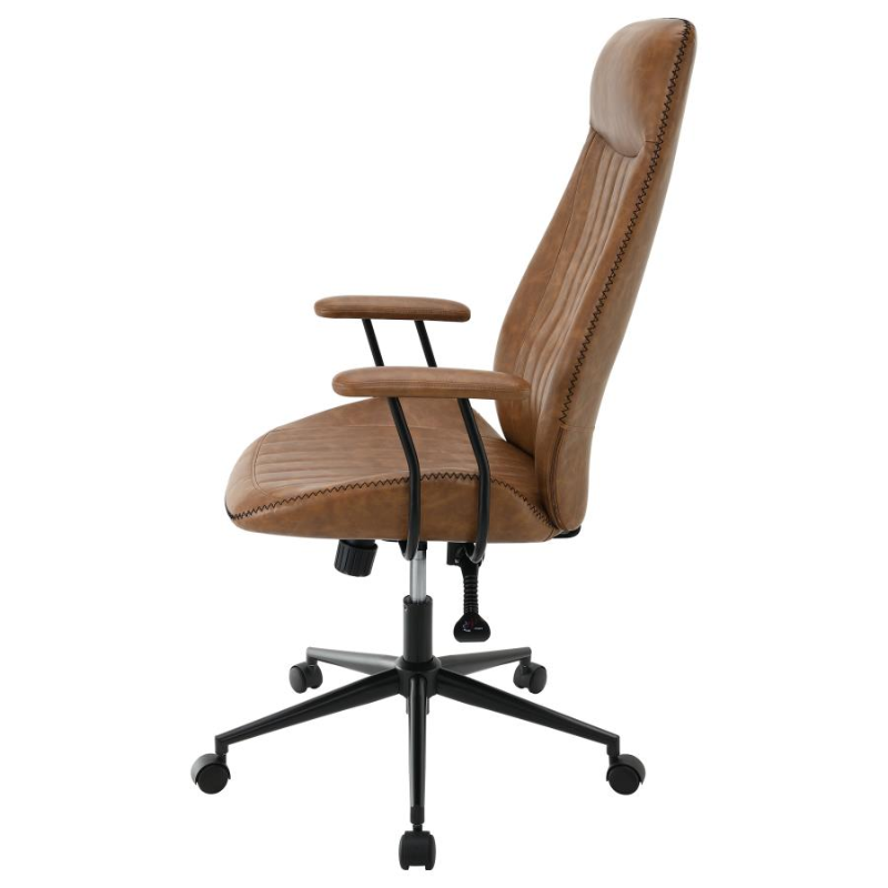 Ranger Upholstered Adjustable Home Office Desk Chair Brown – 801941