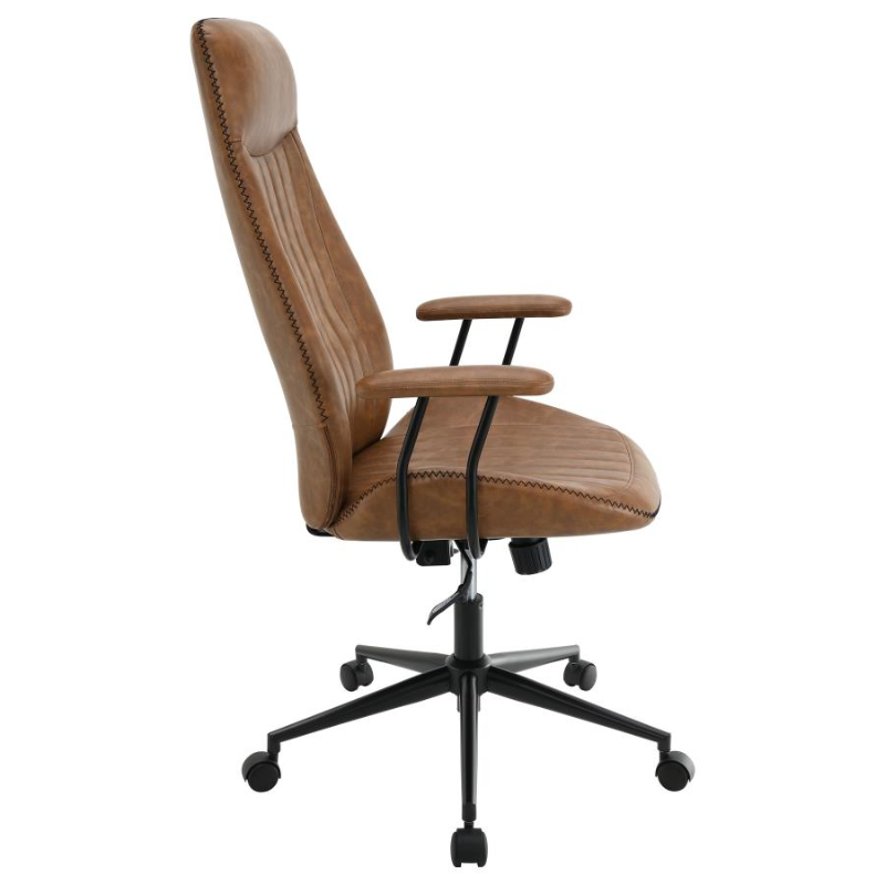 Ranger Upholstered Adjustable Home Office Desk Chair Brown – 801941