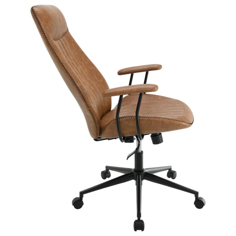 Ranger Upholstered Adjustable Home Office Desk Chair Brown – 801941
