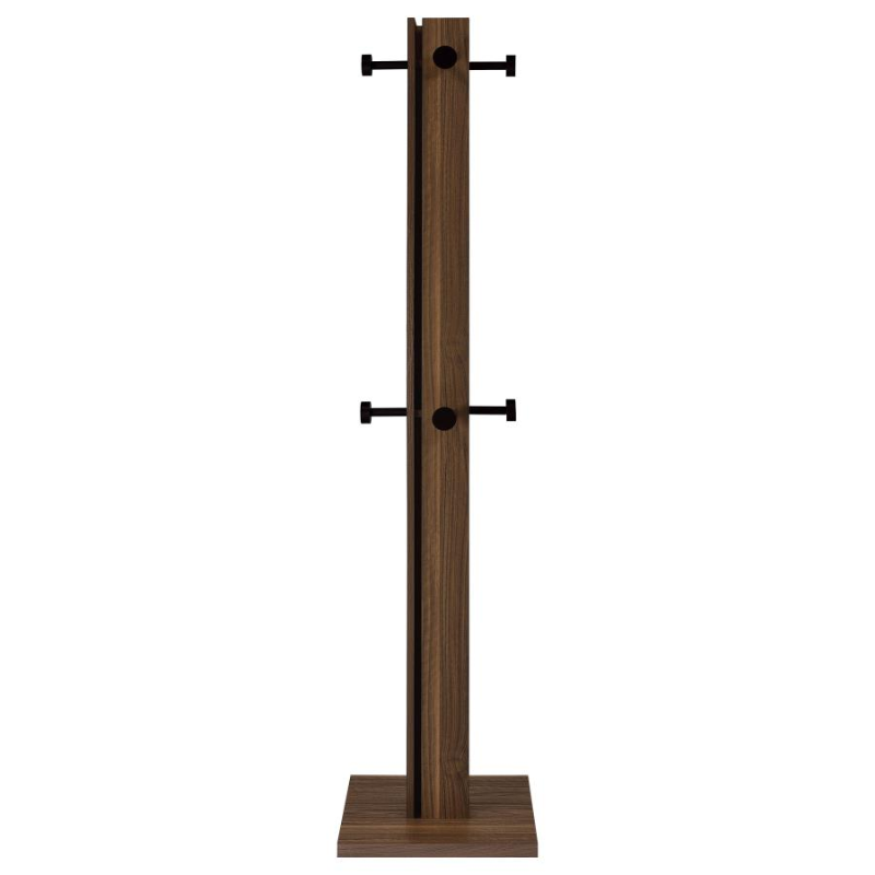 Rikkie Collection 8-Hook Engineered Wood Coat Rack Walnut - 983281