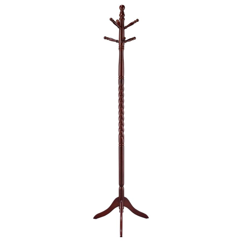 Riona Collection 6-Hook Freestanding Wood Coat Rack Merlot - 3058