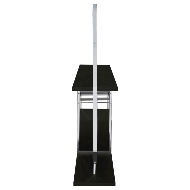 Risley 2-door Circular LED Wine Cabinet Dark Charcoal – 182799