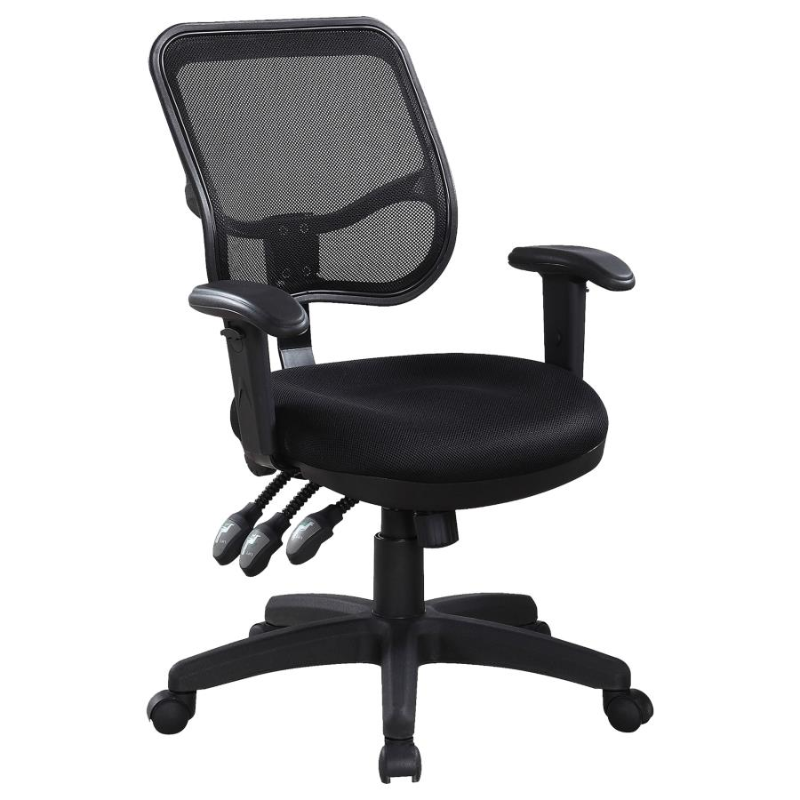 Rollo Upholstered Adjustable Ergonomic Office Chair Black – 800019