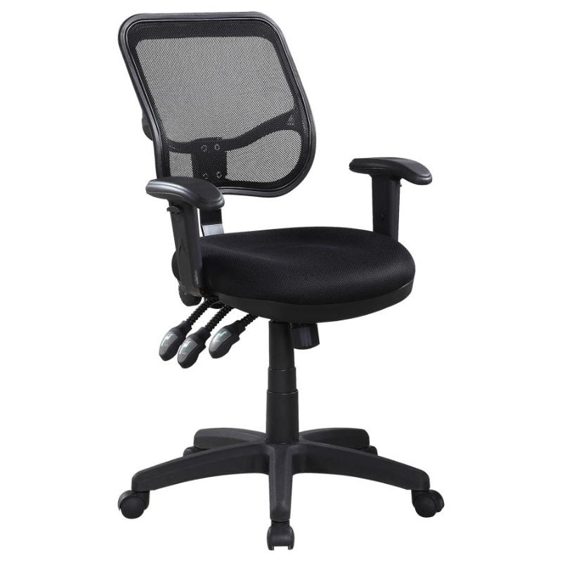 Rollo Upholstered Adjustable Ergonomic Office Chair Black – 800019