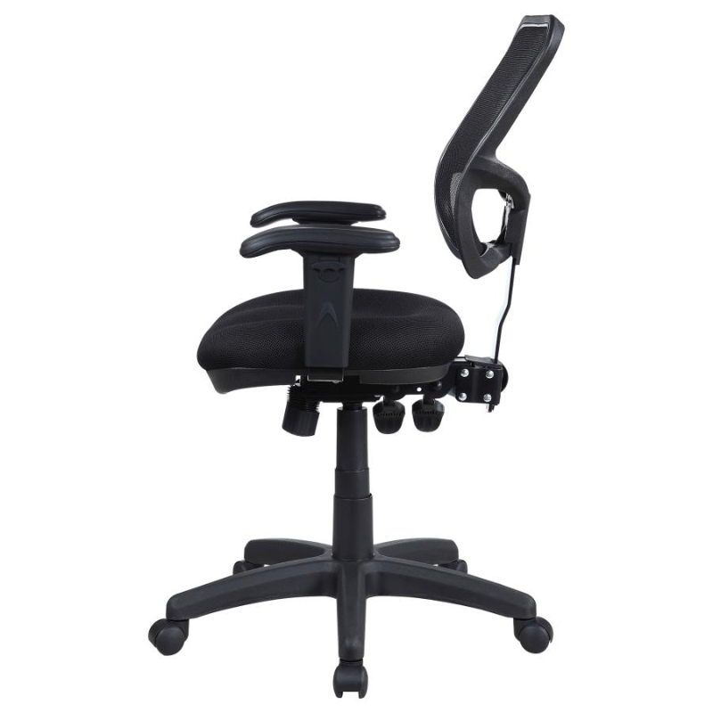 Rollo Upholstered Adjustable Ergonomic Office Chair Black – 800019