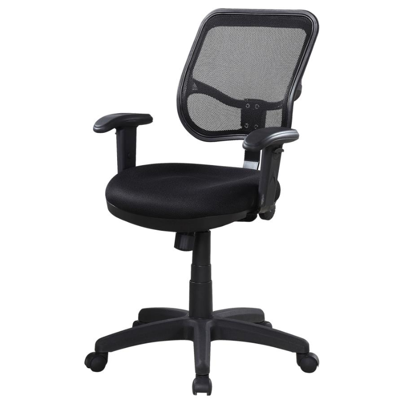 Rollo Upholstered Adjustable Ergonomic Office Chair Black – 800019