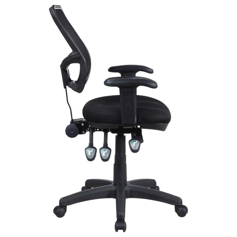 Rollo Upholstered Adjustable Ergonomic Office Chair Black – 800019