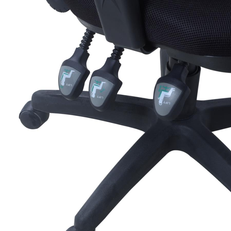 Rollo Upholstered Adjustable Ergonomic Office Chair Black – 800019