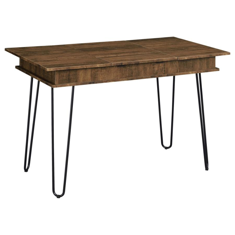 Sheeran 47-inch Writing Desk with Storage Rustic Amber – 802011