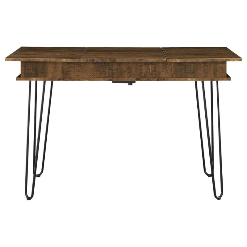 Sheeran 47-inch Writing Desk with Storage Rustic Amber – 802011