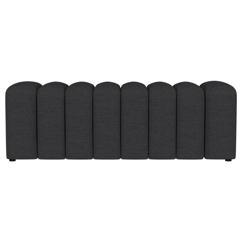Summer Fabric Upholstered Tufted Accent Bench Charcoal - 910294
