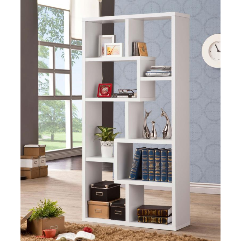 Theo 71-inch 6-Shelf Bookcase – White 800136