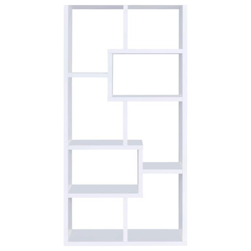 Theo 71-inch 6-Shelf Bookcase – White 800136
