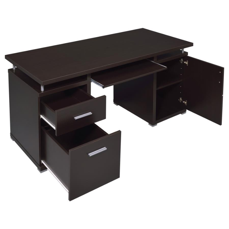 Tracy 55-inch 2-Drawer Office Computer Desk Cappuccino – 800107