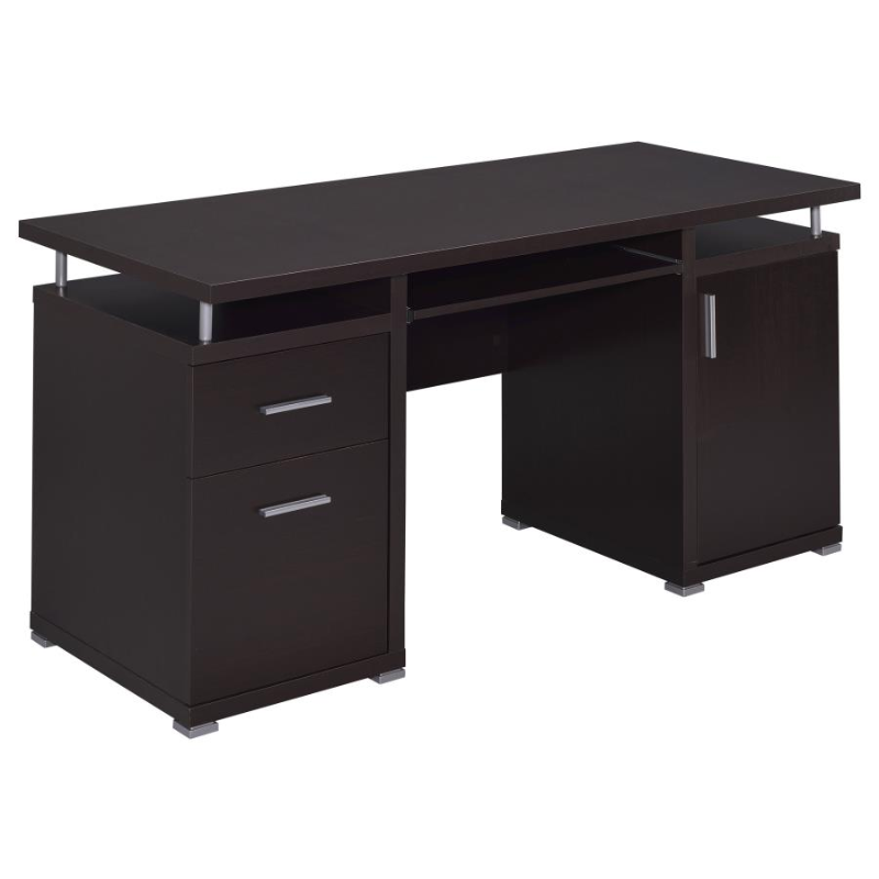 Tracy 55-inch 2-Drawer Office Computer Desk Cappuccino – 800107
