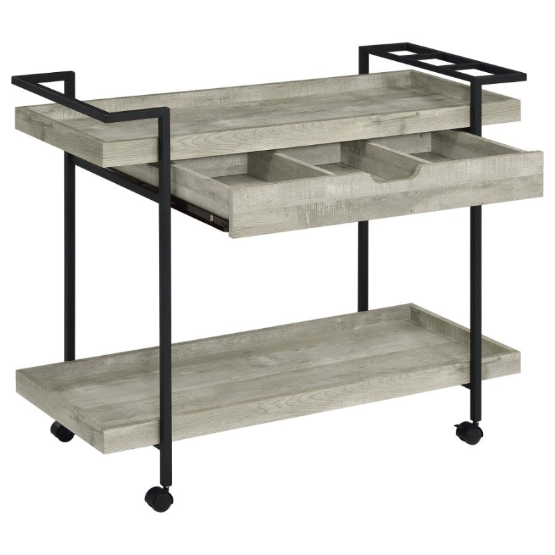 Ventura 1-Drawer Engineered Wood Bar Cart – 181005