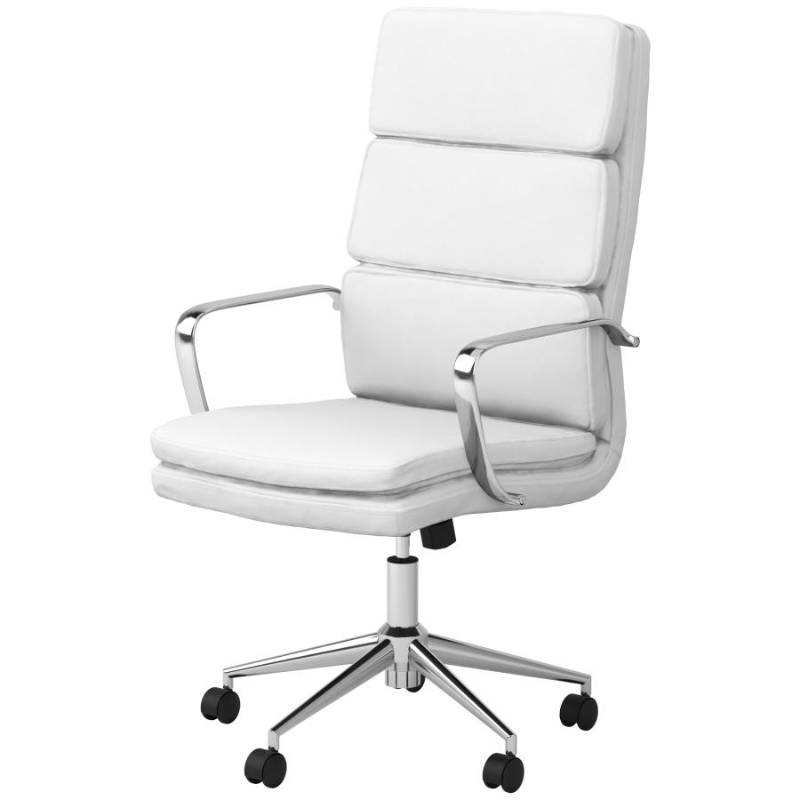 Ximena Upholstered Adjustable High Back Office Chair White – 801746