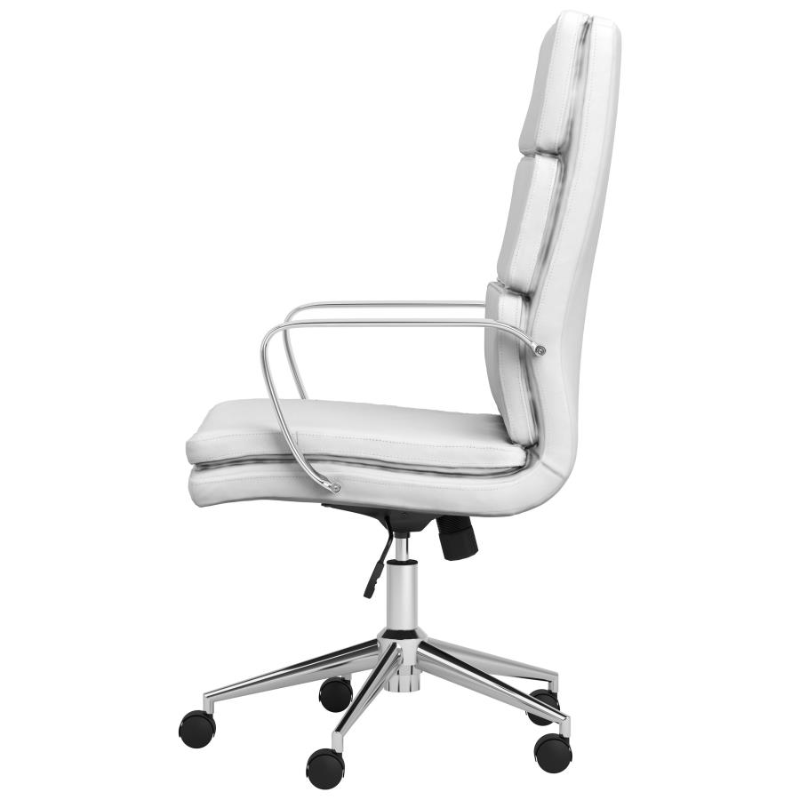 Ximena Upholstered Adjustable High Back Office Chair White – 801746