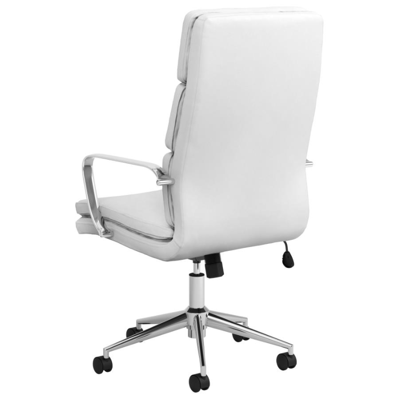 Ximena Upholstered Adjustable High Back Office Chair White – 801746