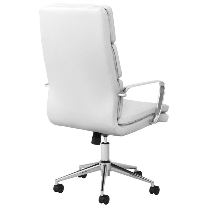 Ximena Upholstered Adjustable High Back Office Chair White – 801746