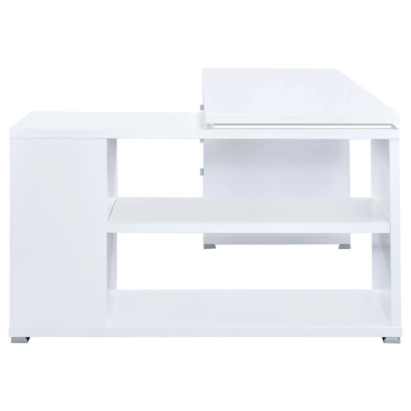 Yvette 60-inch 3-Drawer L-Shape Computer Desk White – 800516