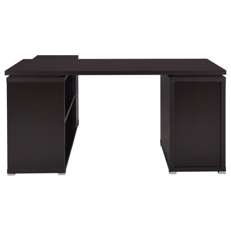 Yvette 60-inch 3-drawer L-Shape Computer Desk Cappuccino – 800517