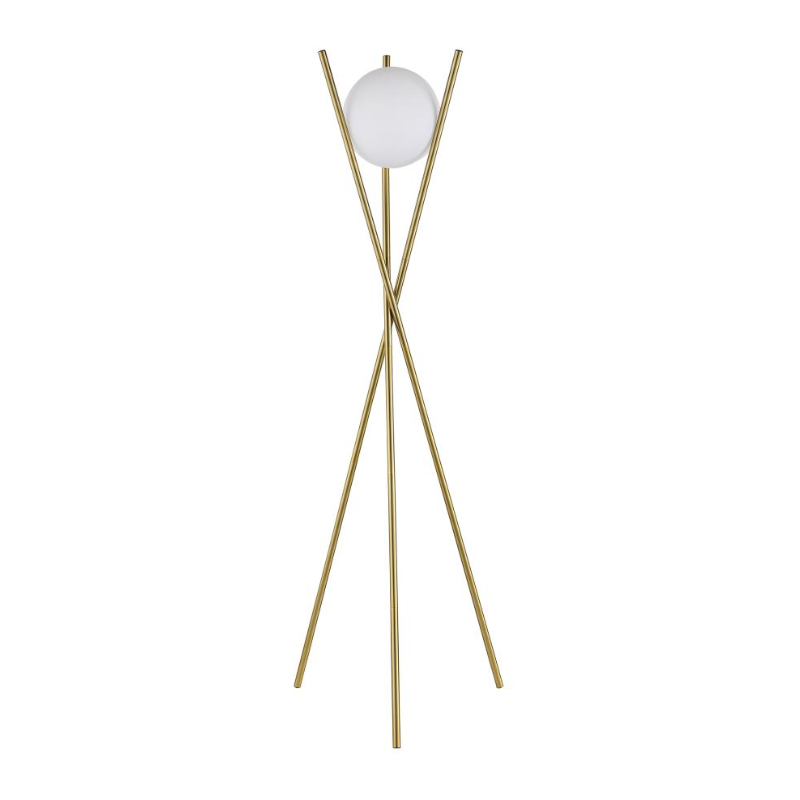 amileth Spherical Bulb Metal Tripod Floor Lamp Gold - 920218