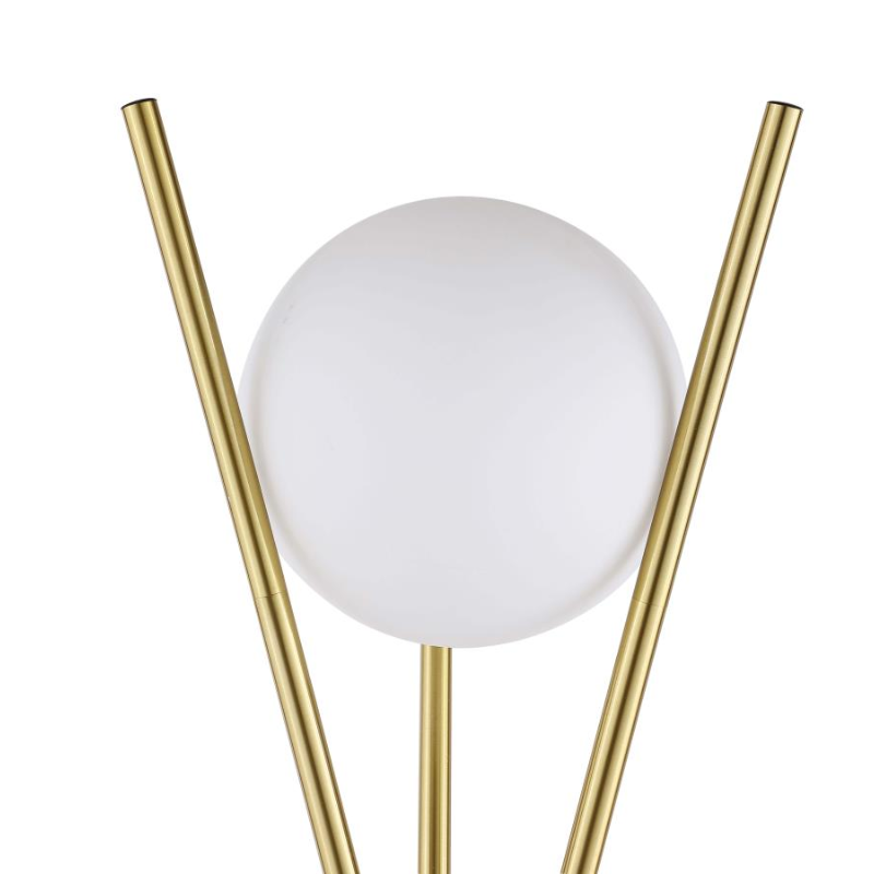 amileth Spherical Bulb Metal Tripod Floor Lamp Gold - 920218